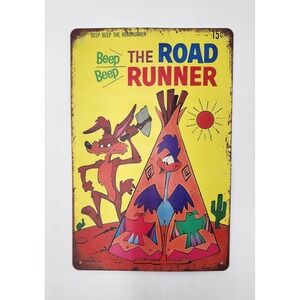 Road Runner Wile E. Coyote Tin Wall Art  Vintage‎